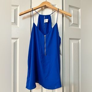 EXPRESS Racerback Tank with Gold Zipper [NWT]